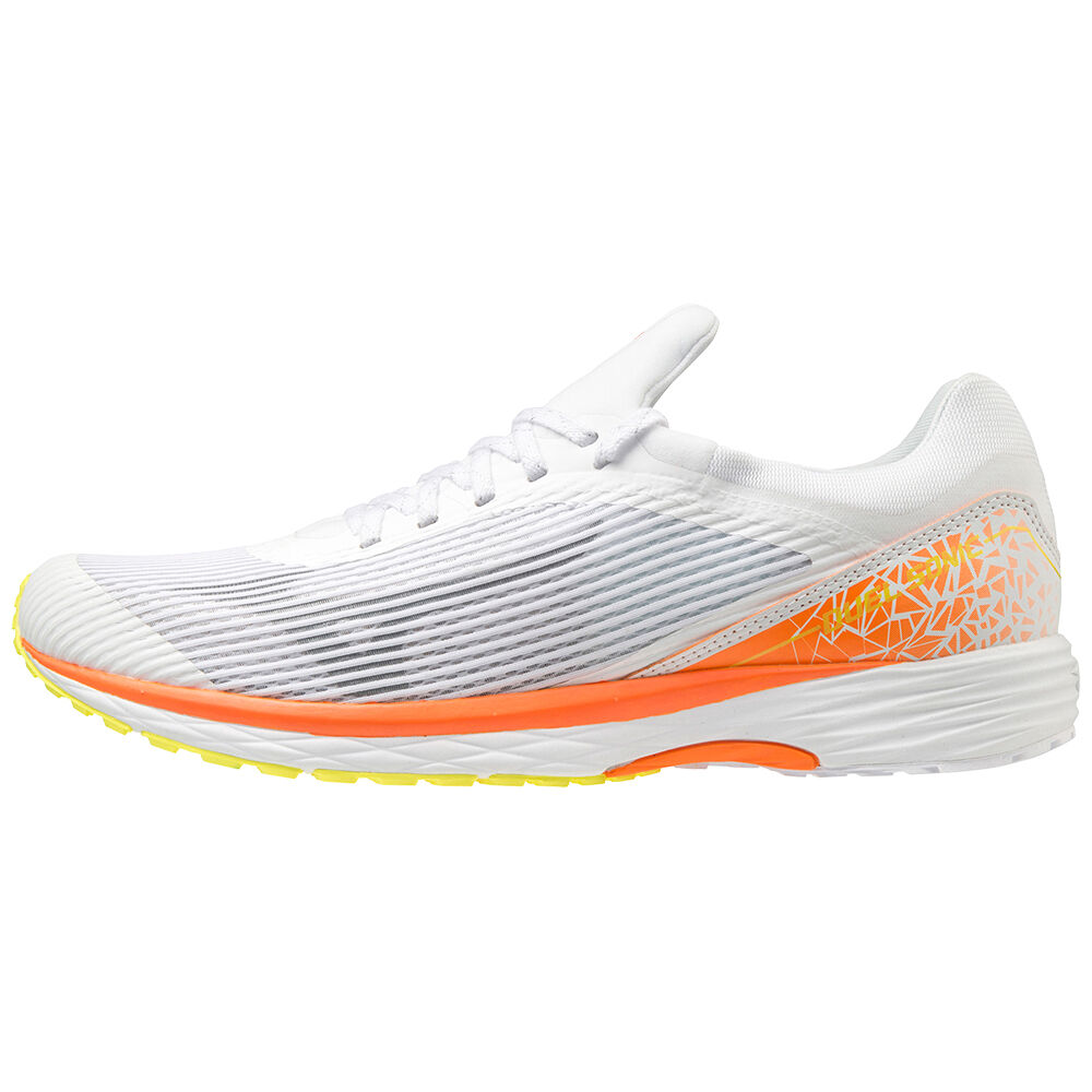 Tenis Para Correr Mizuno Duel Sonic Para Hombre Blancos/Naranjas 3482170-FW